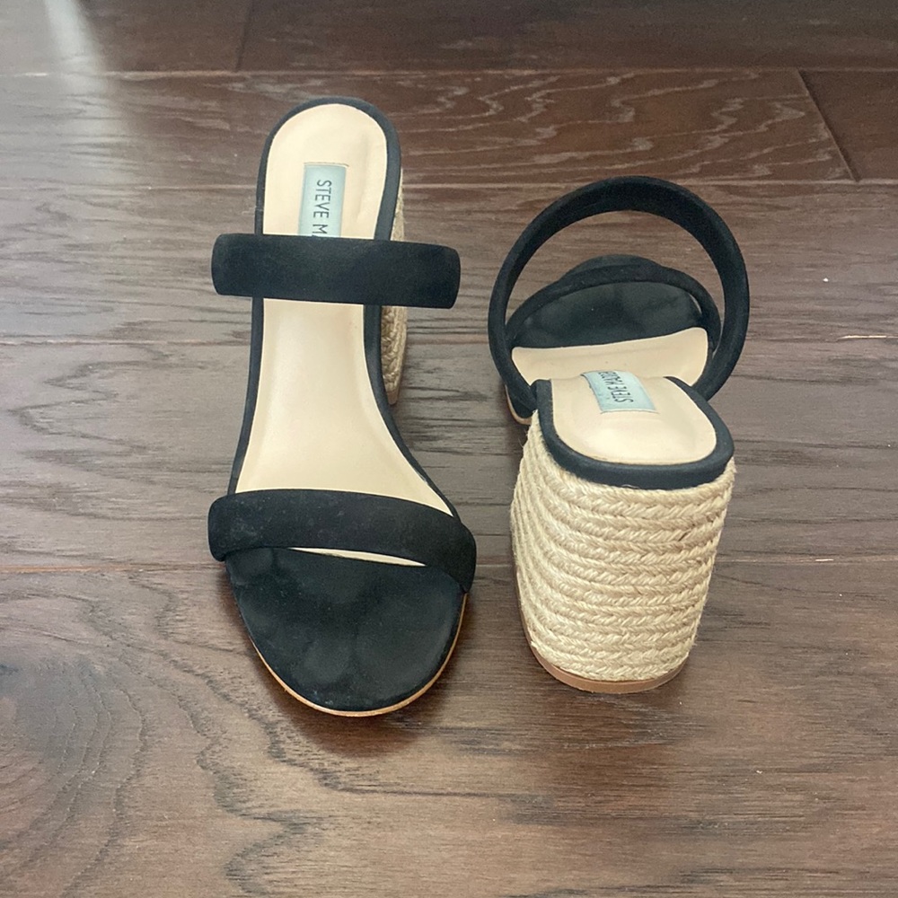 Steve Madden Straw Block Heels - image 1